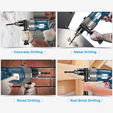 ▶ Juego  de brocas de mampostería de 10 piezas para hormigón, piedra, carburo para vidrio, ladrillo, azulejo, plástico, cerámica y madera, tamaño 5/32 a 1/2 pulgadas