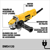 ▶ DEWALT Esmeriladora Mini 4.1/2 900W 11000Rpm 5/8-11