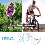 ▶  Gafas de seguridad de protección para los ojos, lentes industriales transparentes antiniebla, máxima protección UV, antideslumbramiento, resistente a los arañazos para protección personal, construcción, tiro, trabajo de laboratorio, 1 unidad