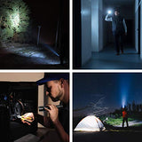 🔦 Linterna recargable Linterna LED de 2000 lúmenes rechargeable USB, linterna con zoom súper brillante portátil, luz portátil resistente al agua IPX6, 4 modos para trabajar durante mucho tiempo,