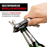 Redlemon Llavero Organizador Inteligente Smartkey Ninja con 2 Luces LED, Destapador y Gancho en Forma de S, Acomoda hasta 25 Llaves Planas