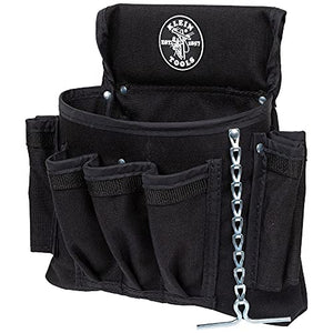 KLEIN TOOLS Bolsa para herramientas PowerLine de 19 bolsillos, nailon Cordura, presilla de túnel, color negro
