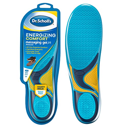 ▶ DR. SCHOLL'S  Comfort and Energy Massaging Gel Insoles for Men, 1 Pair, Size 8-14