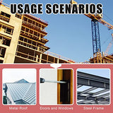 ▶ Hilitchi Juego de 70 tornillos hexagonales de acero inoxidable 410 de 12 x 1-1/2 pulgadas, con arandelas de junta de sellado EPDM de neopreno M5.5 x 19