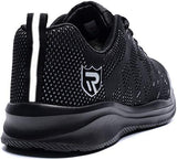 ▶  LARNMERN Zapatos de punta de acero para hombre, zapatillas a prueba de pinchazos, zapatillas ligeras y transpirables, calzado de seguridad para el trabajo para hombre de construcción 112K(24.0 cm, Blanco Negro)