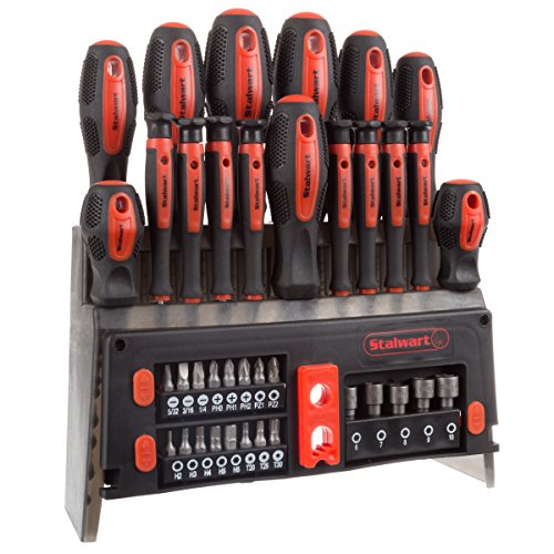 Juego de destornilladores y brocas  con puntas magnéticas, 39 piezas, kit de precisión que incluye destornilladores, brocas, destornilladores de tuercas eléctricas y estante de almacenamiento