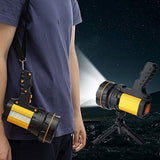 🔦 Linterna recargable Súper Brillante Recargable Linterna de mano LED ,Portátil Lámparas de mano Alta Potencia 8000 lm Grande Batería 10000mAh Charged de Larga Duración Proyector Antorcha, más Brillante Luz de Trabajo Lateral Linterna de Camping