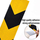 ▶ Cinta reflectiva Cinta de precaución de Seguridad de Peligro al Aire Libre Etiqueta de Flecha Impermeable - Tráfico Nocturno de automóviles Reflector de Alta Intensidad Visibilidad