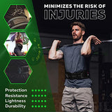 ▶ Cinturón de protección Lumbar para Levantamiento de Pesas, Soporte Lumbar, Ideal para Sentadillas, Peso Muerto, Zancadas, Cinturón Personalizable con Espacio para Parches, 3 Colores, 4 Tallas (M, Verde)