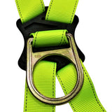 JORESTECH Arnés de seguridad de cuerpo completo, protección contra caídas, amarillo y verde lima, anillo D ANSI con alta visibilidad