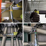 ▶ KLEIN TOOLS  destornillador de tuerca 7 en 1, destornillador magnético tiene tamaños de tuerca hexagonal SAE de 1/4 a 9/16 pulgadas, mango de agarre acolchado para mayor par