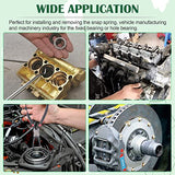 KEADIC Juego de 8 alicates de anillo de 7 pulgadas con gancho que incluye recto/doblado/mandíbula/puntas de clip C y gancho de extracción de precisión, anillo de cierre de aceite interno/externo Ki