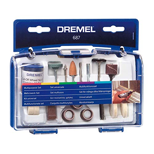 ▶ DREMEL - Juego de herramientas rotativas para uso general (52 piezas, incluye funda)