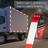▶ Cinta reflectante DOT-C2 de 2 pulgadas x 160 pies, color rojo y blanco, impermeable, autoadhesiva, para remolque, para exteriores, seguridad, precaución, reflector, Conspuicy