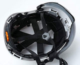 ▶ Casco duro de seguridad ajustable de ABS con suspensión de 6 puntos, perfecto para el trabajo en altura de equitación, escalada, construcción general de protección de sombreros (visera ahumada)