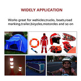 ▶ Cinta reflectante blanca y plateada de 2 x 50 pies DOT-C2 para exteriores, impermeable, para la visibilidad, cinta de seguridad autoadhesiva para remolque, cintas reflectantes de advertencia para coches, ropa, bicicletas, cascos, motocicletas