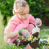 ▶ Guantes de jardinería para niños de 6 a 9 años, 3 pares de guantes de jardín antideslizantes para niños y niñas