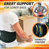 ▶ Cinturón de protección Lumbar  para aliviar el dolor | Ciático, hernia de disco y escoliosis para hombres y mujeres - Correas ajustables y almohadilla lumbar extraíble