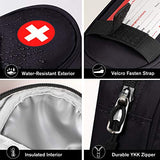 ▶  Estuche de transporte médico aislado, bolsa organizadora de medicamentos de viaje Bolsa médica de emergencia con capacidad para 2 EpiPens, inhalador para el asma, antihistamínico, Auvi-Q, medicamentos esenciales para la alergia, negro