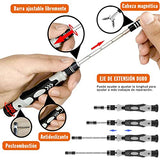 ▶ Juego de Destornilladores de Precisión Set de Precisión 115 en 1,Juego de Destornilladores,Herramientas de Reparación para Smartphone, PC,Portátil, Laptop, Reloj, Juguetes, Gafas, Destornillador Gafas
