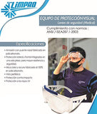 ▶ Limpro | Equipo de Protección Visual Goggles Gafas Lentes de Seguridad Tipo Medical, Protección contra Rayos UV, Protección: Antivirus, Rayaduras, Golpes, Goggles Quirurgicos Tácticos, Gafas contra Fluidos, Lentes Industriales,