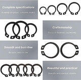 ▶ELEGAM Alicates for anillos de seguridad, anillos de seguridad, 10 piezas de anillos de retención externos con clips en C de 40-48 mm, anillo de retención externo a presión con clip de acero de aleación de 6