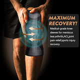 ▶ Rodillera con almohadilla de gel  para hombres y mujeres con almohadillas de gel para rótula y estabilizadores laterales, soporte de rodilla para entrenamiento, correr, levantamiento de pesas, para alivio del dolor de articulaciones de art