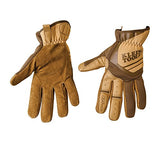 ▶ KLEIN TOOLS Guantes de piel para uso general, tamaño grande, color marrón Klein Tools Journeyman -