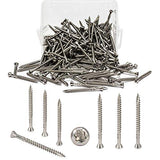 Teach - Tornillos de acero inoxidable para terraza, Torx/Star Drive cabeza plana multiusos para madera, 180 unidades
