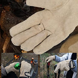 ▶ Guantes ignífugos  para barbacoa con aislamiento térmico, ignífugos, gruesos, Unisex, guantes para asar, protectores de soldadura manual para Chef, alta seguridad contra incendios