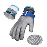 ThreeH Guantes de protección de seguridad Guantes de malla de acero inoxidable para cortar guantes de trabajo GL09 M(1 pieza)