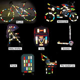 ▶ Cinta reflectiva Cinta de precaución de Seguridad de Peligro al Aire Libre Etiqueta de Flecha Impermeable - Tráfico Nocturno de automóviles Reflector de Alta Intensidad Visibilidad