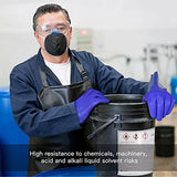 ▶ Guantes resistentes a los productos químicos  guantes industriales cortos de 28 cm de largo, revestimiento de PVC , guantes resistentes al agua reutilizables