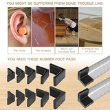 💢Hilitchi - almohadillas para orejas de goma para patas de muebles, color negro, 25 * 25 * 3MM-20 PCS