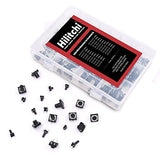 💢 Hilitchi 250 piezas 6 x 6 mm 12 x 12 mm pulsador táctil interruptor micro momentáneo tacto surtido – 20 valor/4 pines