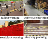 ▶ Cinta De Advertencia De Cinta De Peligro - 40 m X 80 mm - Cinta De Barrera De Marcado Adhesivo Pet, Rollo De Cintas De Seguridad - Marcado De Carril + Distanciamiento Social,Black and White