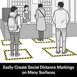 3M, Cinta para Ductos, Advertencia de Peligro, Color Negro con Amarillo, 48 mm x 22,8 m
