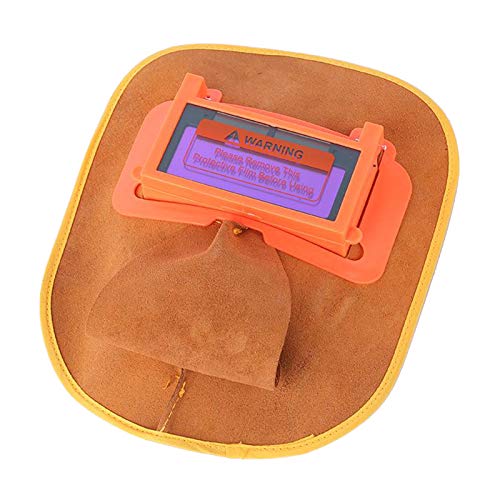 ▶ Capucha Soldador de cuero Máscara de soldadura Capucha Vaca Cómoda capucha de soldadura