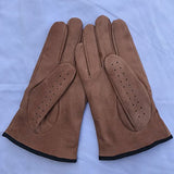 ▶Guantes de Piel de Oveja Hombre Malla Protección Laboral Respirable Resistente al Desgaste Soldador Antideslizante Conductor de Soldador Ciclismo de conducción Guantes de equitación