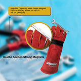 ▶ Guantes de soldador magnéticos de 40,64 cm de protección de escudo del antebrazo, doble capa de hilos de Kevlar fuertes, ignífugos, 1 par.