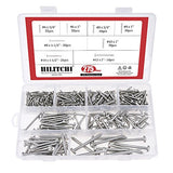 ▶ Hilitchi 275-piece Acero Inoxidable Phillips Ronda Pan Head Autoperforantes Tornillo Surtido Kit (Ronda Pan Head)