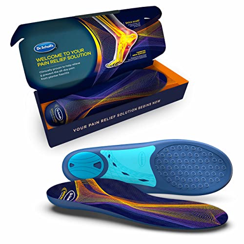 Dr. Scholl's Plantillas de fascitis plantar para aliviar el dolor, plantillas con soporte de arco para hombres y mujeres, hombres de 0,5 a 2, 1 unidad