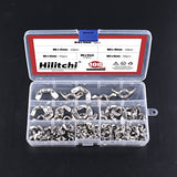 💢 Hilitchi 100 piezas M3 M4 M5 M6 M8 M10 Wingnut Butterfly Wing Tuercas Surtido Kit de surtido de tuercas de mariposa de acero inoxidable 304