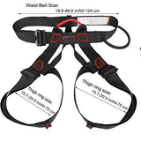 ▶ Arnés de escalada, cinturón de seguridad para escalada, arnés de seguridad para proteger la cintura, arnés de seguridad de la mitad del cuerpo más amplio para rescate de incendios, escalada, rappel trepado