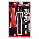▶ MAGLITE Paquete de seguridad ML50L 2 celdas C LED linterna negro, tamaño medio, ML50L-I201G – Varita roja