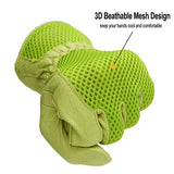 ▶ Handandy  Guantes de jardinería de piel para mujer, ajuste cómodo de malla 3D, mejora la destreza y la transpirabilidad, guantes de trabajo de jardín resistentes a los arañazos para verduras o podar rosas, Verde, Pequeño