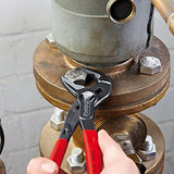 ▶ KNIPEX Cobra Es Tenaza para Bombas de Agua Extra Esbelta Atramentado Recubiertos de Plástico Antideslizante, 250 mm, color gris