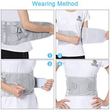 ▶ Cinturón de protección Lumbar para hombres y mujeres (gris-l Talla)