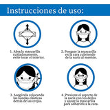▶ Mascarillas desechables  Set de 10 Cubrebocas Certificado KF94 Estilo Coreano. Máscara facial para adulto protección premium de 4 capas de filtración y proteccion contra particulas. Ajustador nasal oculto.