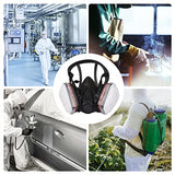 Jabey Respirador Reutilizable de Media Cara 6200 de Gas Protección respiratoria Respiradores para Pintar Vapor orgánico Soldadura Pulido Carpintería y Otra protección Laboral